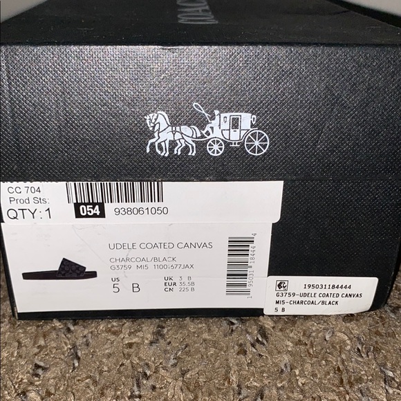 Coach Slides - Charcoal/Black 
Never worn, original packaging - Picture 1 of 4